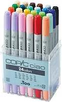 COPIC® Ciao Layoutmarker-Set farbsortiert 1,0 + 6,0 mm, 24 St.