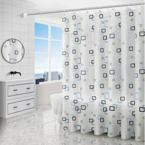 Coradoma Duschvorhang Badewannenvorhang 180x200cm inkl. Ringe für Dusche Vorhang, Breite 180cm, Höhe 200cm, wasserabweisend, anti-bakteriell