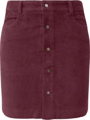 Cord-Minirock mit Knopfleiste