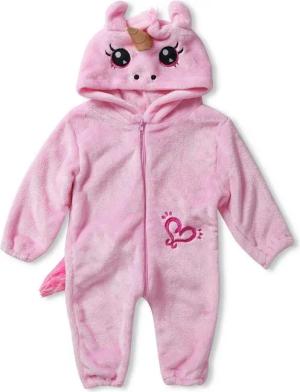 Corimori Strampler Baby Onesie Jumpsuit Kostüm in den Größen 60-90cm (1-tlg) Strampler, Fasching, Kigurumi, Tierkostüme, Babys, Einhorn "Rose"