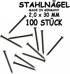 Corvus Spielwerkzeug Stahlnägel 2,0 x 30mm, 100 Stück