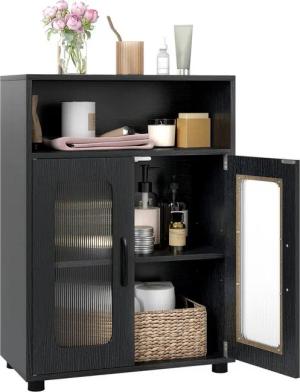 COSTWAY Badkommode, Badezimmerschrank mit Stauraum, Sideboard 60x30x83cm