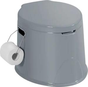 COSTWAY Campingtoilette, tragbar, mit abnehmbarem Eimer, Papierhalter