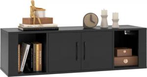 COSTWAY Hängeschrank mit 4 Fächern & 2 Türen Lowboard für Fernseher, 108cm