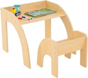 COSTWAY Kindersitzgruppe, (2-tlg), Kindertisch mit Stuhl, Holz