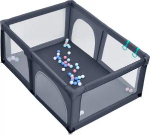 COSTWAY Laufstall Laufgitter, mit 50 Bällen, Netz & Reißverschluss