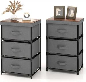 COSTWAY Nachttisch (2-St)