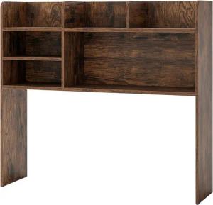 COSTWAY Regal-Schreibtisch, Aufsatzregal mit 6 Ablagen, Holz 94x24x85cm