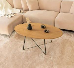 Couchtisch Oval NOVARIS - Farbauswahl Oiled Oak