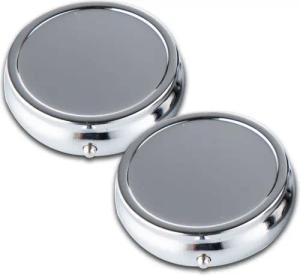 Coumo Aschenbecher 2x Taschenaschenbecher, Metall, Mini Ascher, Reise Handtasche