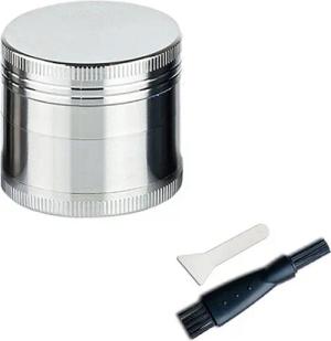 Coumo Kräutermühle Grinder Crusher, ⌀ 4 cm, Kräutermühle,Gewürzmühle, 4-teilig, Metall