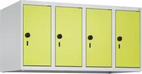 C+P Aufsatzschrank, 7035/0024 500x1000x500mm Verschluss Sicherheits-Drehriegel 4 Abteile