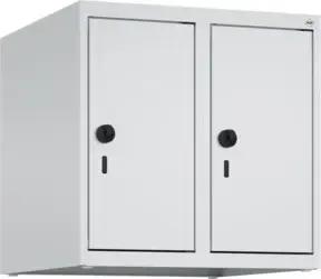 C+P Aufsatzschrank, 7035/7035 500x500x500mm Verschluss Sicherheits-Drehriegel 2 Abteile