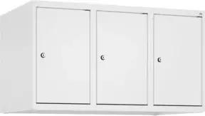 C+P Aufsatzschrank, 9016/9016 500x900x500mm Verschluss Zylinderschloss 3 Abteile