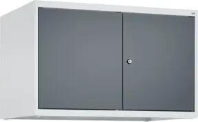 C+P Aufsatzschrank Classic PLUS, 2 Abteile, 500x800x500mm, 7035/7016 Verschluss Zylinderschloss