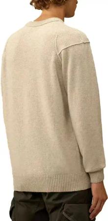 CP Company - Sweaters Off White Melange - Größe XL - weiß