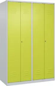 C+P PSA Doppel-Spind Classic PLUS, 4 Abteile, 1850x1200x500mm, 7035/0024 Verschluss Zylinderschloss