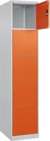 C+P Schließfachschrank Classic PLUS, 1 Abteil, 1850x400x500mm, 7035/2004 Innenhöhe Gefach oben (oberes 365 mm Front RAL 2004 Reinorange