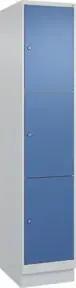 C+P Schließfachschrank Classic PLUS, Sockel, 1 Abteil, 1950x400x500mm, 7035/5023 Innenhöhe Gefach oben (oberes 599 mm Front RAL 5023 Fernblau