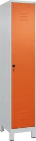 C+P Spind Classic PLUS, Füße, 1 Abteil, 1950x400x500mm, 7035/2004 Verschluss Sicherheits-Drehriegel 4 Garderobenhaken
