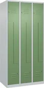 C+P Z-Spind Classic PLUS, 6 Fächer, 1850x900x500mm, 7035/6011 Verschluss Zylinderschloss