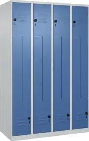 C+P Z-Spind Classic PLUS, 8 Fächer, 1850x1200x500mm, 7035/5023 Verschluss Sicherheits-Drehriegel