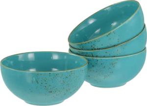 CreaTable Schale Nature Collection, Buddha Bowl 4-tlg, Steinzeug, (Set, 4-tlg), Handwerklicher Look, Vintage, Höhe 7,5 cm