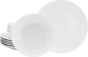 CreaTable Tafelservice Luna weiß Porzellan 12 tlg.