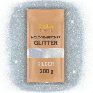Creative Deco Bastelnaturmaterial 200g Holographischer Glitzerpulver für Wandfarbe