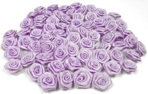 Creativery Streudeko, Satinrosen 15mm zum Basteln & Aufnähen 100 Stück