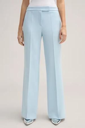 Crêpe-Marlene-Hose in Hellblau
