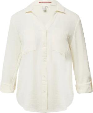 Crêpebluse mit Turn-up-Ärmel