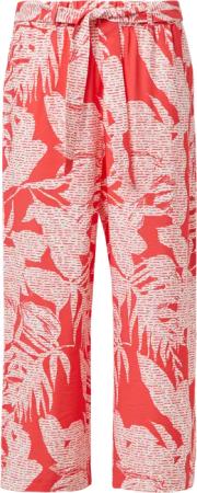 Crop-Hose aus Viskosemix im Relaxed Fit mit All-over-Print