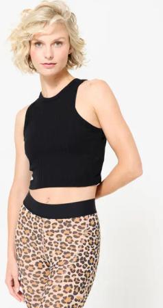 Crop Top Damen - schwarz