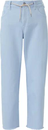 Cropped-Jeans / Straight Fit / Mid Rise / Straight Leg / offener Saum