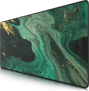 CSL Gaming Mauspad XXL Speed Mousepad 900 x 400 x 3 mm, große Tischunterlage, rutschfest, abwaschbar, Geschwindigkeit & Präzision, grün gold