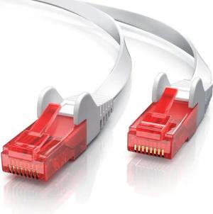 CSL LAN-Kabel, CAT.6, RJ-45 (Ethernet) (3000 cm), CAT 6 Flachband Netzwerkkabel Gigabit 1000Mbit/s Patchkabel flach 30m