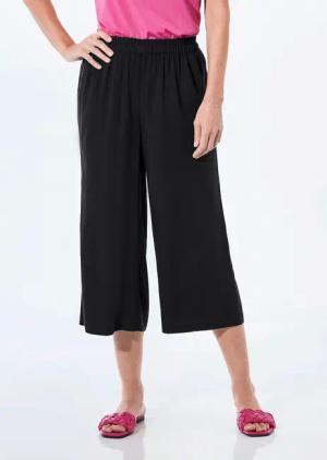 Culotte VERA aus reiner Viskose - schwarz - Gr. 245 von Goldner Fashion