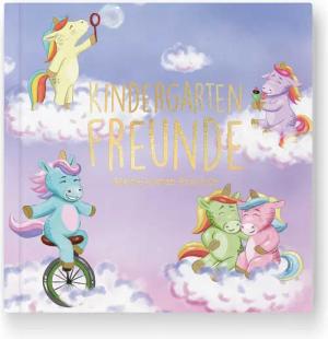 CUPCAKES & KISSES Freundebuch Kindergartenfreundebuch Einhorn Album Kita, Vorschule, Kindergarten