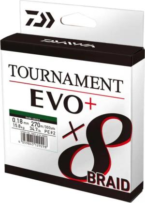 Daiwa Tournament X8 Braid EVO+  Chartreuse 135m 0.20 mm 18.0kg