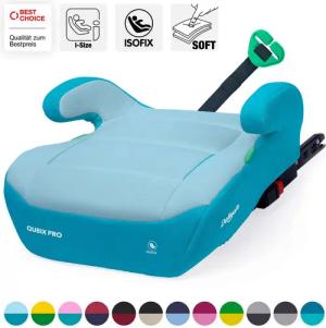 Daliya® Kindersitzerhöhung QUBIX PRO ISOFIX Kindersitz, ab: ab 6 Jahre oder 125cm Körpergröße, bis: bis 12 Jahre oder 150cm Körpergröße, ab: 125 cm, bis: 150 cm, (Packung, 1-tlg), ISOFIX, I-Size, Gurtfix, ergonomisch, weich, waschbarer Bezug