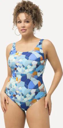 Damen Badeanzug bedruckt ohne Softcups Rundhals