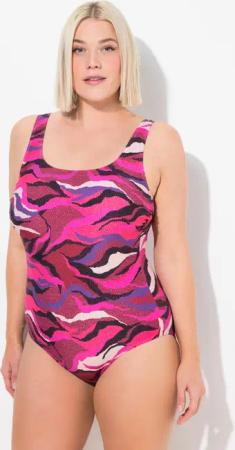 Damen Badeanzug bedruckt ohne Softcups Rundhals