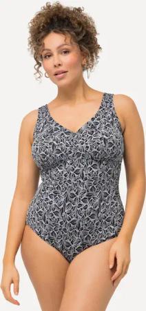 Damen Badeanzug Blätter Softcups tiefer Rückenausschnitt