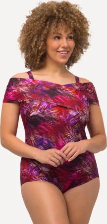 Damen Badeanzug Carmen-Ausschnitt Softcups Träger abnehmbar