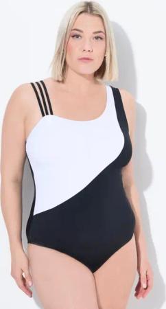 Damen Badeanzug Colorblocking 3er-Träger Softcups recycelt