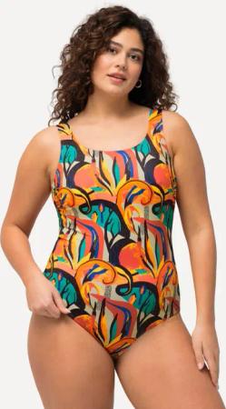 Damen Badeanzug Dschungel ohne Softcups Rundhals