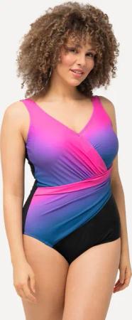 Damen Badeanzug Farbverlauf Softcups drapiert