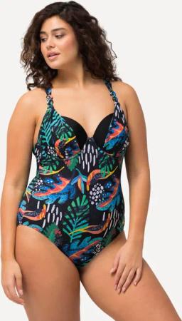 Damen Badeanzug floraler Druck Softcups mit Bügel recycelt