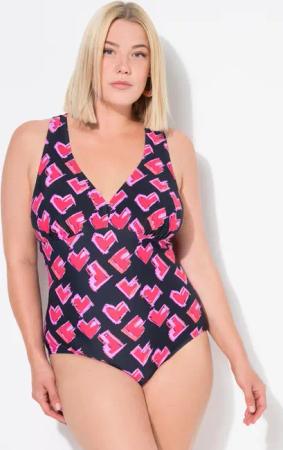 Damen Badeanzug Herzen Makramee-Träger Softcups recycelt